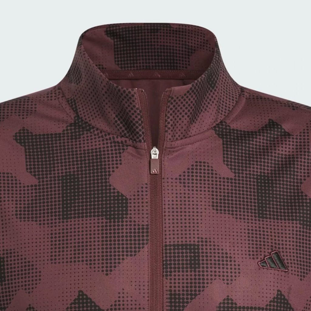 Áo Khoác Adidas Chính Hãng - Go-To Printed Quarter-Zip Sweatshirt - Màu Đỏ | JapanSport IK3018