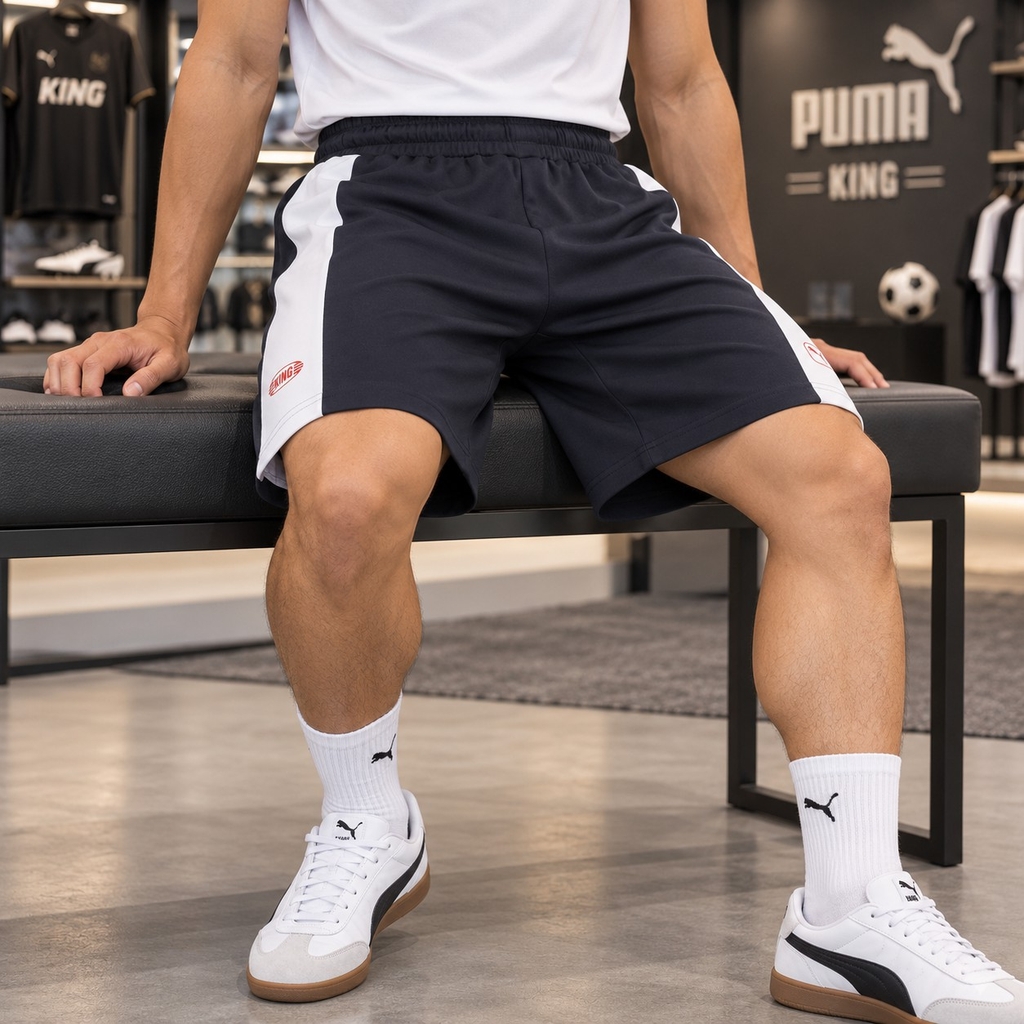 Quần Short Puma Chính Hãng - KING Top Men’s Football Sweat Shorts - Màu Navy | JapanSport 658989-07
