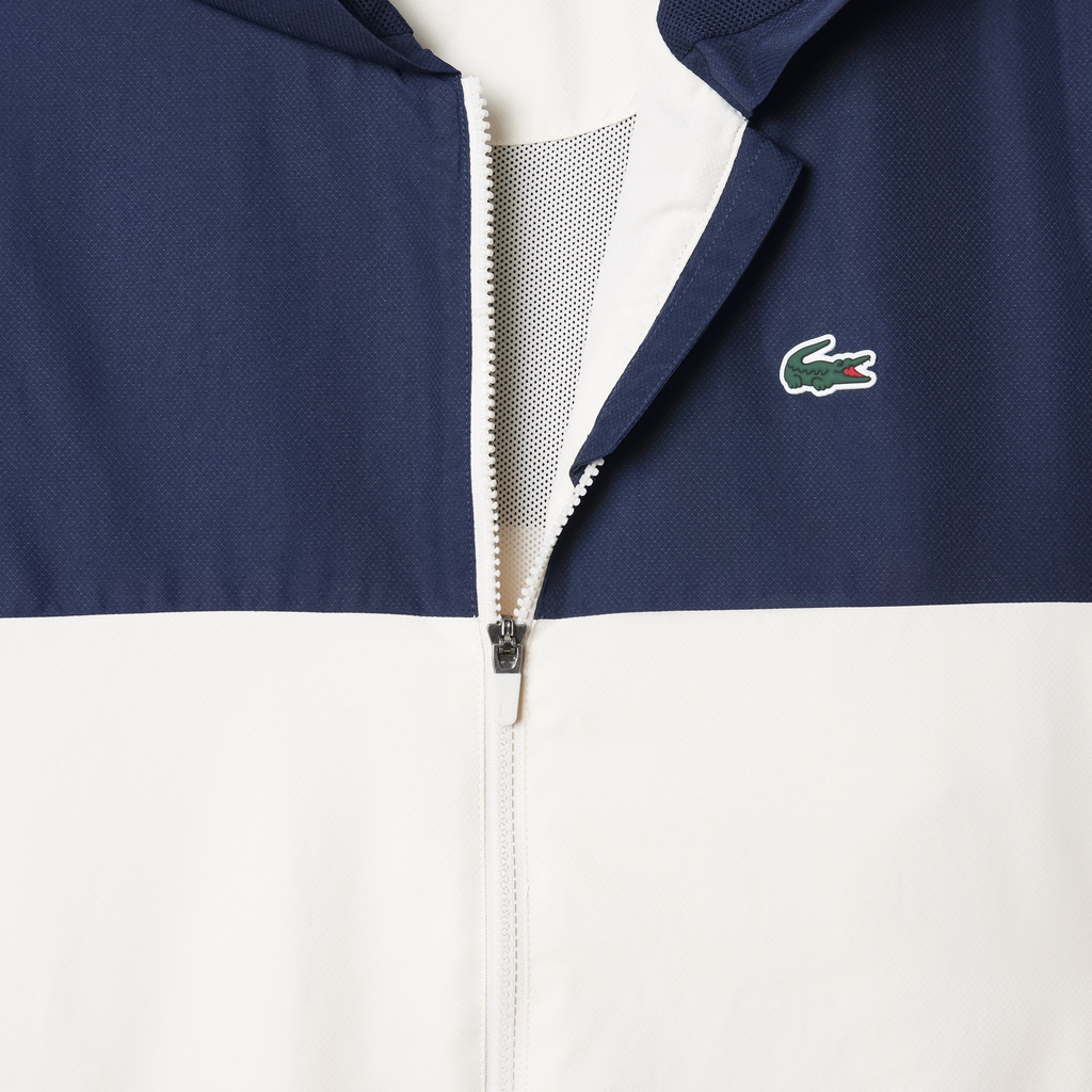 Áo Khoác Lacoste Chính hãng - Tennis Water-Repellent Hooded Jacket - Màu Trắng | JapanSport  BH4776-51-7KI