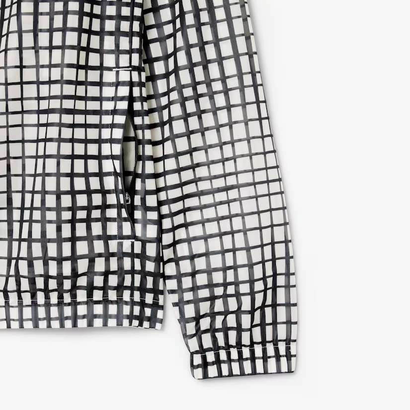 Áo Khoác Lacoste Chính hãng - Men's Lightweight Crocodile Print Sport Jacket - Màu Trắng/Đen | JapanSport BH8918-51-AJ8