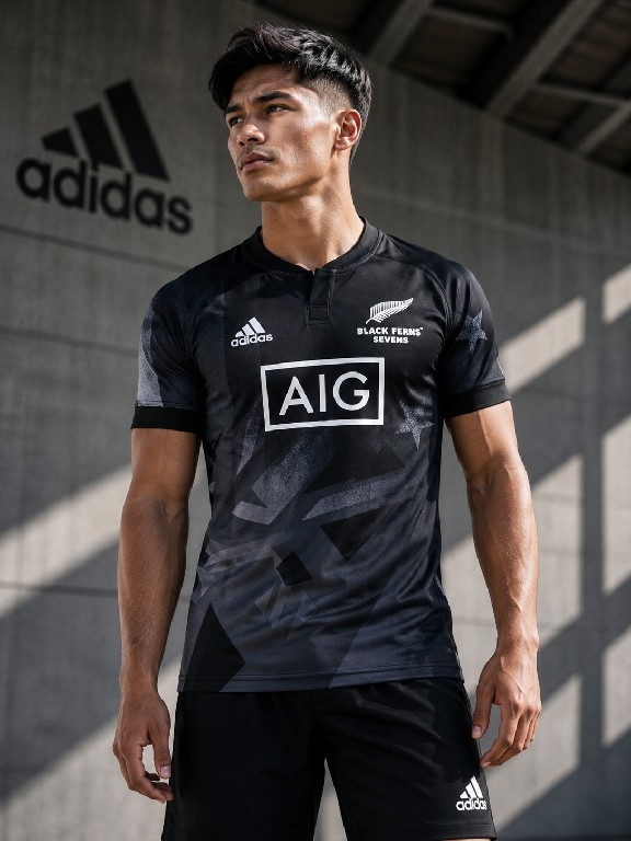 Áo Phông Adidas Nam Chính Hãng -Black Ferns Sevens Home Replica Jersey - Đen | JapanSport GL4231
