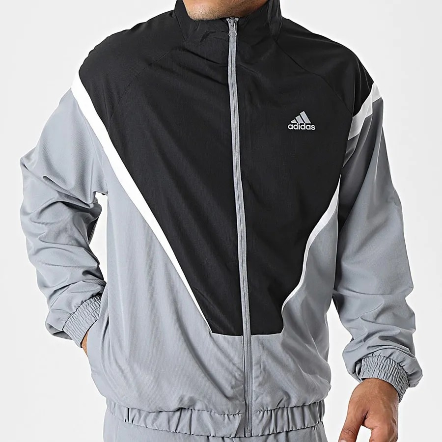 Bộ Thể Thao Adidas Chính Hãng - Tracksuit Sportswear - Màu Xám/Đen | JapanSport IJ6072