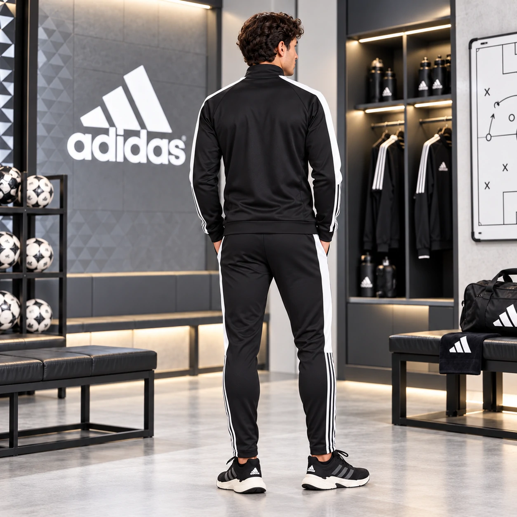 Bộ Thể Thao Adidas Nam Chính Hãng - Tiro Essentials – Màu Đen | JapanSport H60019 + H59990