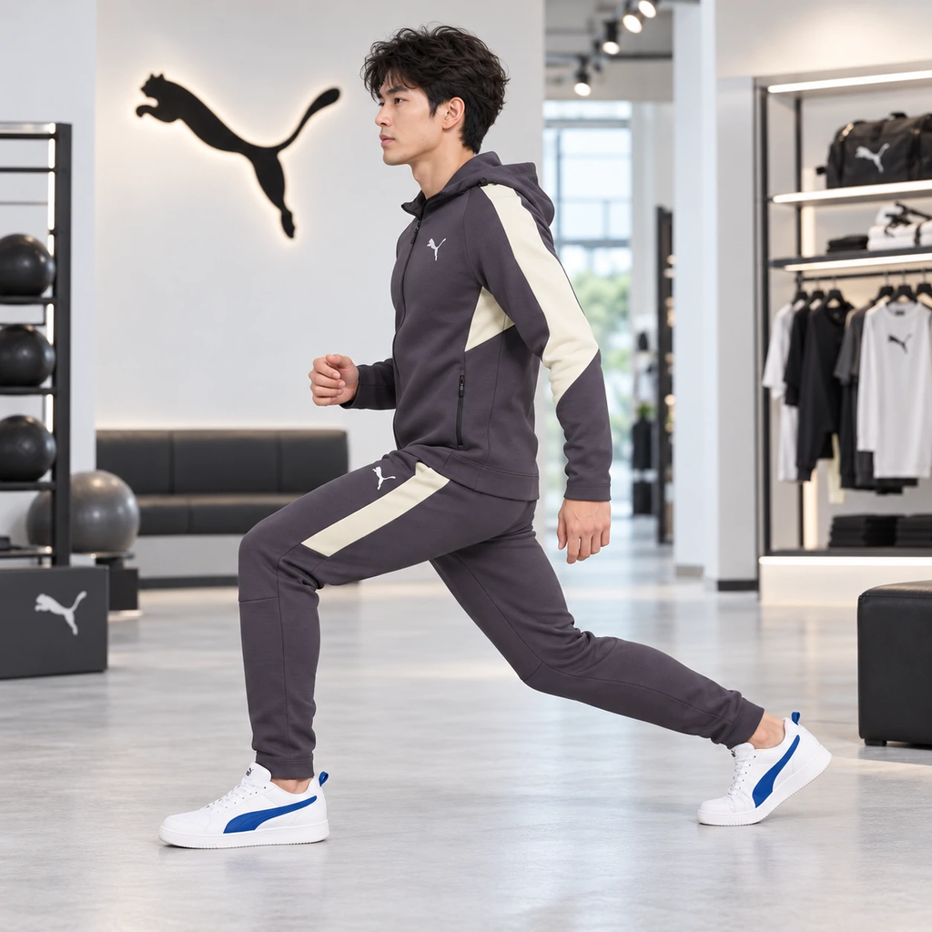 Bộ thể thao Puma Nam Chính Hãng - EVOSTRIPE - Màu xám | JapanSport 684110+684112-69