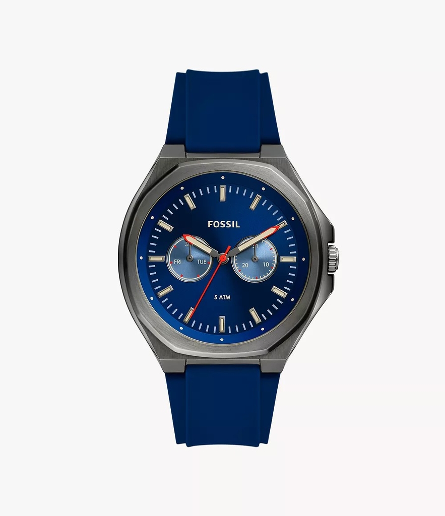 Đồng hồ Fossil Chính hãng - Evanston Multifunction Rubber Strap Men's | JapanSport  BQ2773