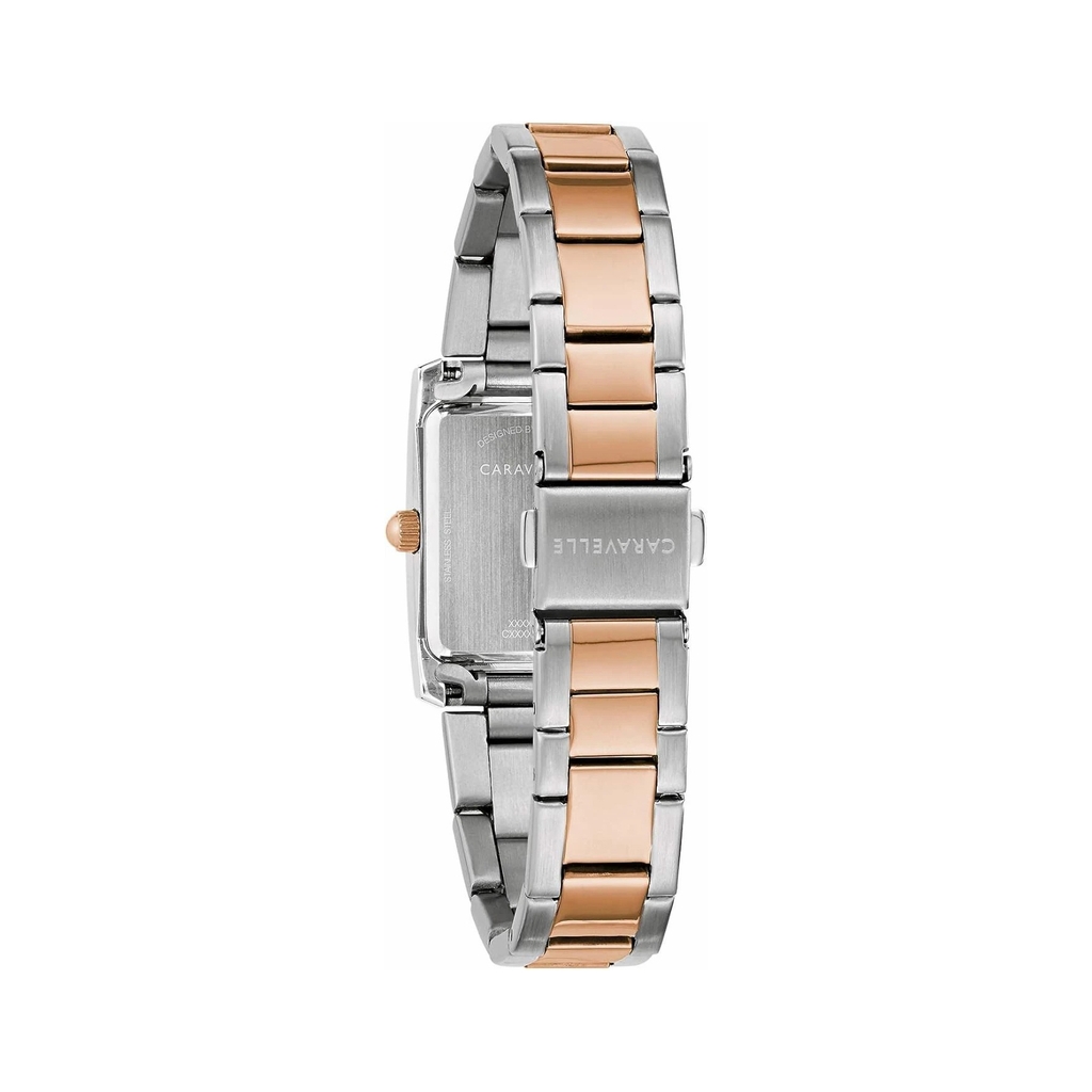 Đồng hồ Nữ Bulova chính hãng - Caravelle by Bulova Two-Tone Ladies Watch - Màu vàng hồng | Japansport 45L187