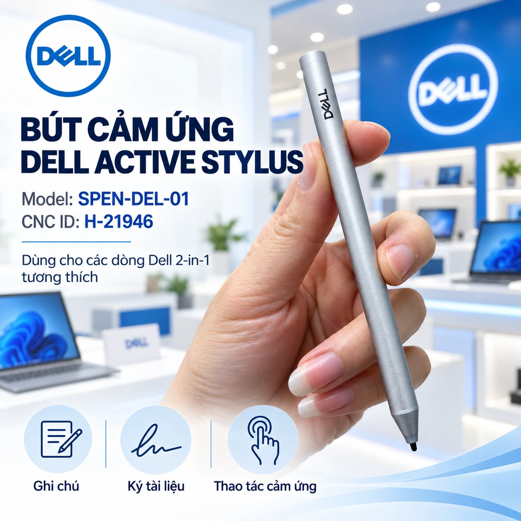 【Đã qua sử dụng】Bút cảm ứng Dell Active Stylus SPEN-DEL-01 - H-21946 - Màu bạc| JapanSport