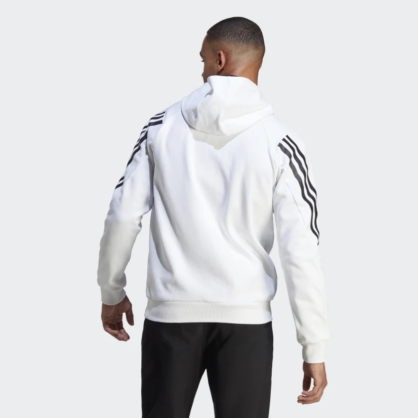 Áo Khoác Adidas Nam Chính Hãng - FUTURE ICONS 3-STRIPES HOODIE - Trắng | JapanSport IC6720