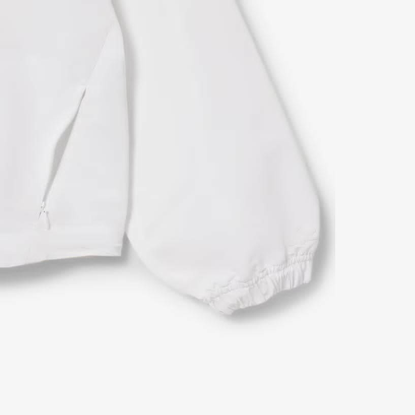 Áo Khoác Lacoste Chính hãng - Cropped Zip-Up Hooded Jacket - Màu Trắng | JapanSport BF9824-51-001