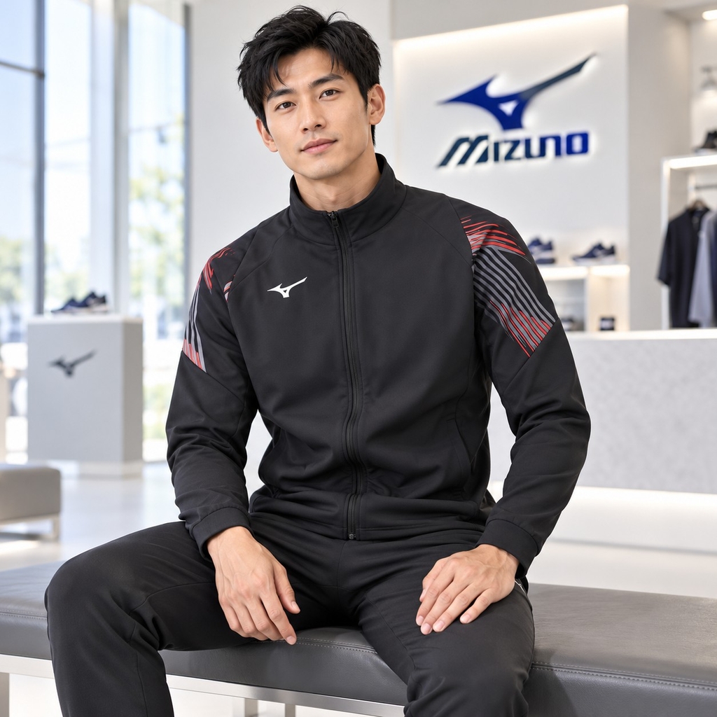 Áo Khoác Mizuno Chính Hãng - Move Cross Jacket - Màu Đen/Đỏ | JapanSport 62JC0011-09