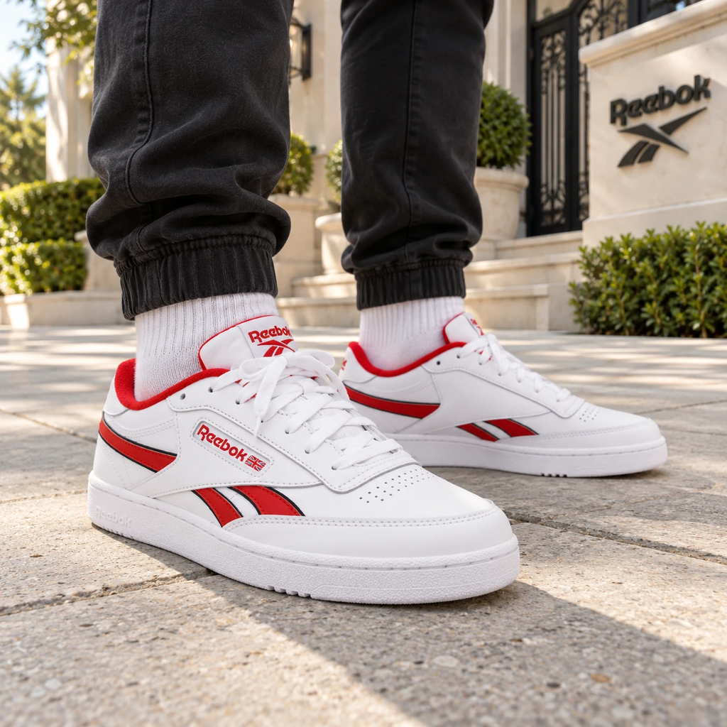 Giày Reebok Nam Chính Hãng - Club C Revenge- trắng/đỏ |JapanSport 100033713