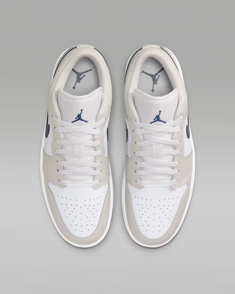 Giày Nike Chính Hãng - Air Jordan 1 Low - Màu Trắng Xám | JapanSport 553558-146