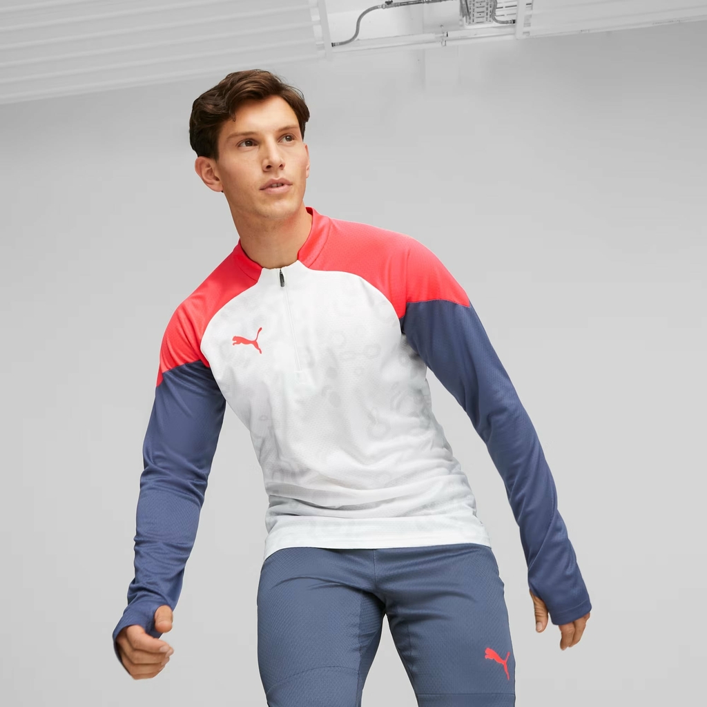 Áo Khoác Puma Nam Chính Hãng - individualCUP Football Quarter-zip Top - Màu Trắng | JapanSport 658483-53