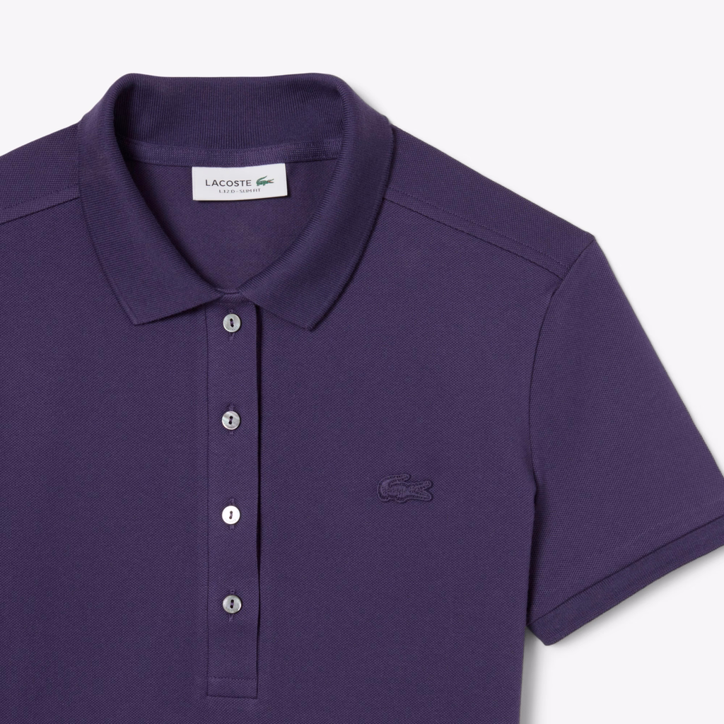Áo Polo Lacoste nữ Chính hãng - L.12.D Slim Fit Stretch Petit Piqué - Màu Tím | JapanSport PF5462-51-ZSV
