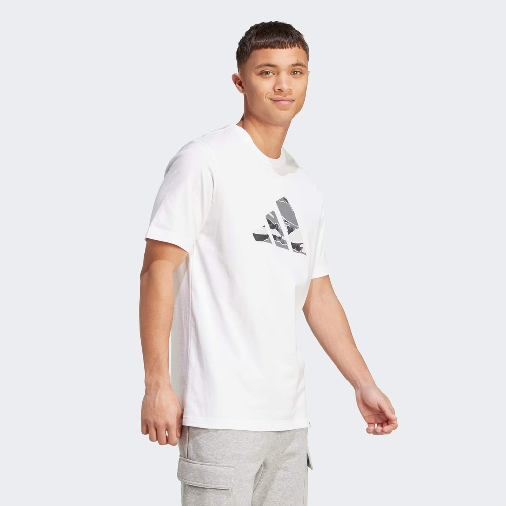 Áo Phông Adidas Nam Chính Hãng - Camo Logo Graphic Tee - Màu Trắng | JapanSport JM6380