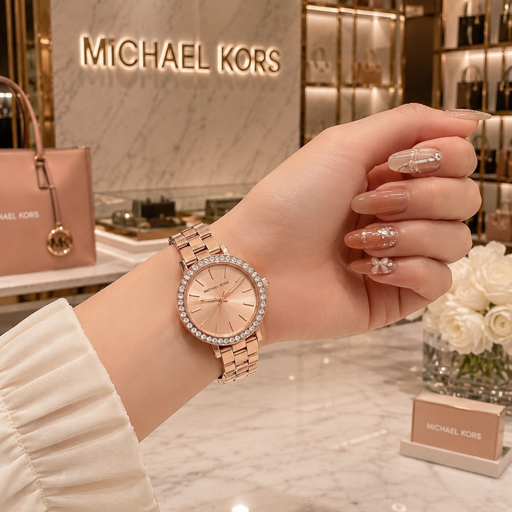 Đồng hồ Michael Kors Nữ Chính hãng - Norie Petite Rose Gold-Tone - Màu Vàng Hồng | JapanSport MK3558