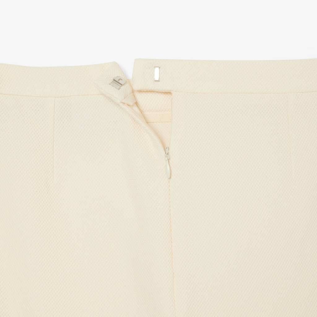 Chân Váy Lacoste Nữ Chính Hãng - Textured piqué skirt - Màu Navy | JapanSport JF0522-51-XFJ