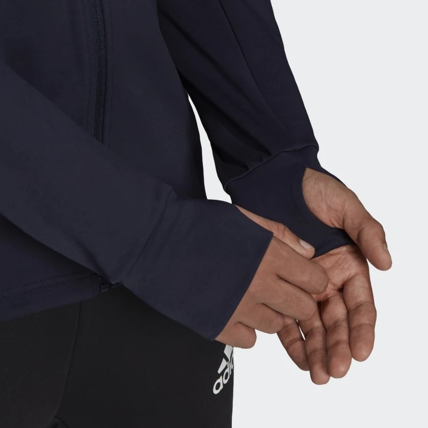 Áo HOODIE Adidas Nam Chính Hãng - AEROREADY DESIGNED TO MOVE SPORT MOTION LOGO - Xanh | JapanSport H28796