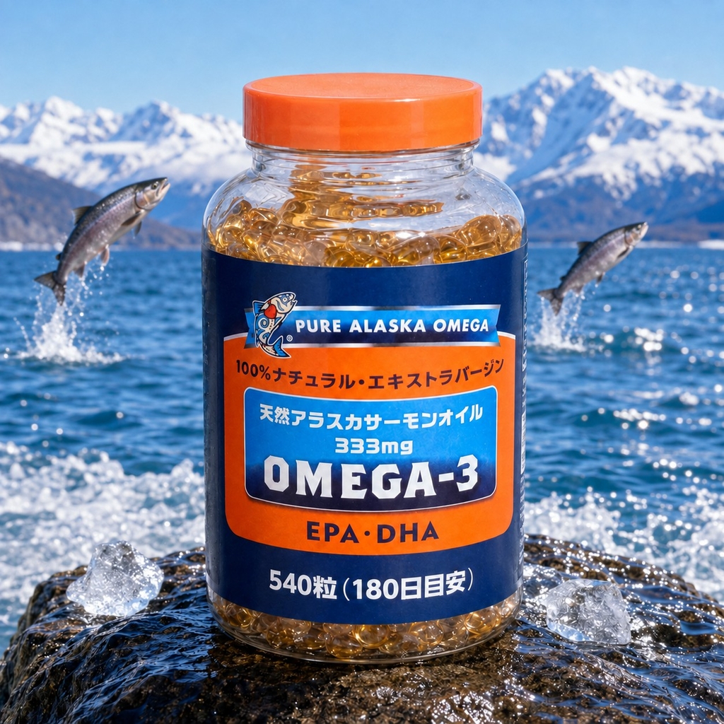 Viên uống dầu OMEGA-3 Natural Alaska Salmon Oil 333mg – 540 viên | JapanSport