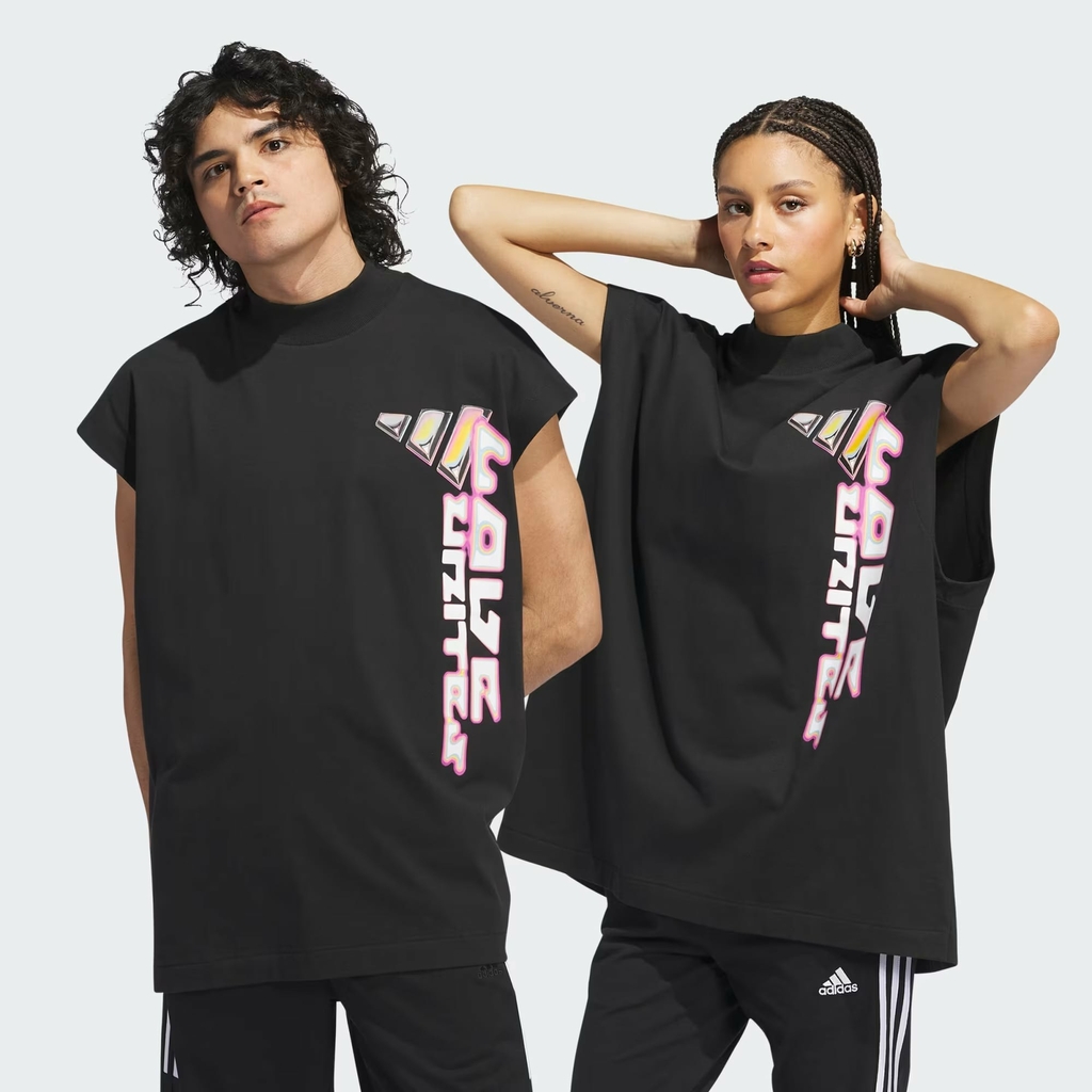 Áo ba lỗ Adidas Nam Nữ Chính Hãng - Pride Printed Cropped Tank Top - Màu Đen | JapanSport IW2725