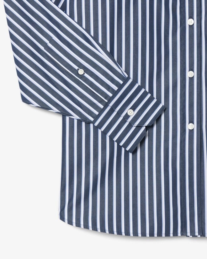 Áo Sơ Mi Lacoste Chính Hãng - Oversized Cotton Poplin Shirt - Màu Navy | JapanSport CF0215-51-6GI