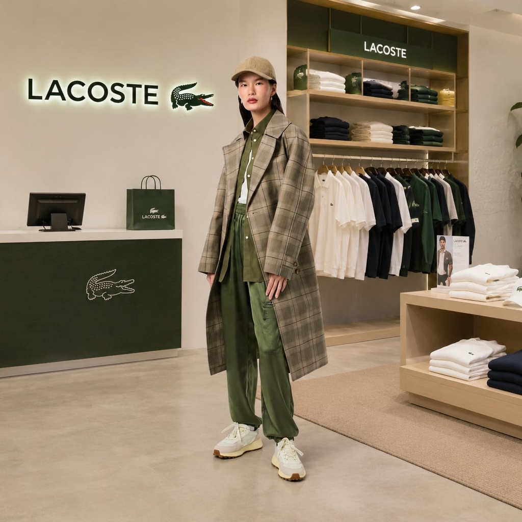 Áo Sơ Mi Lacoste Chính Hãng - Lacoste Women's Loose Fit Cotton Poplin Shirt - Màu Xanh | JapanSport CF0215-51-E9F