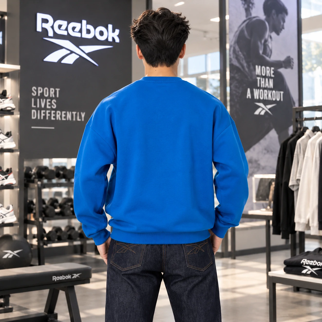 Áo Dài Tay Reebok Chính Hãng - Curtis Varsity Sweatshirt - Màu Xanh | JapanSport 100240668