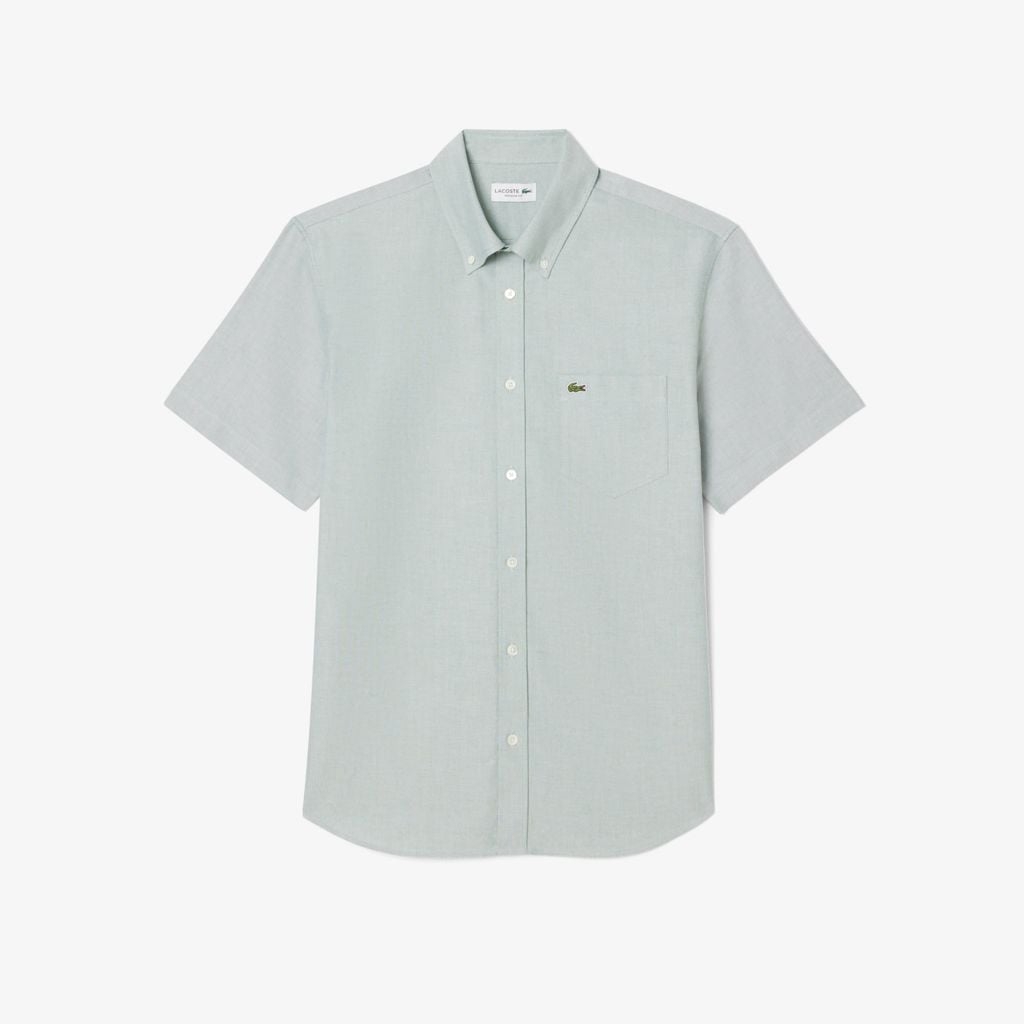 Áo Sơ Mi Lacoste Chính Hãng - Regular Fit Oxford Shirt- Màu Green | JapanSport CH1917-51-737