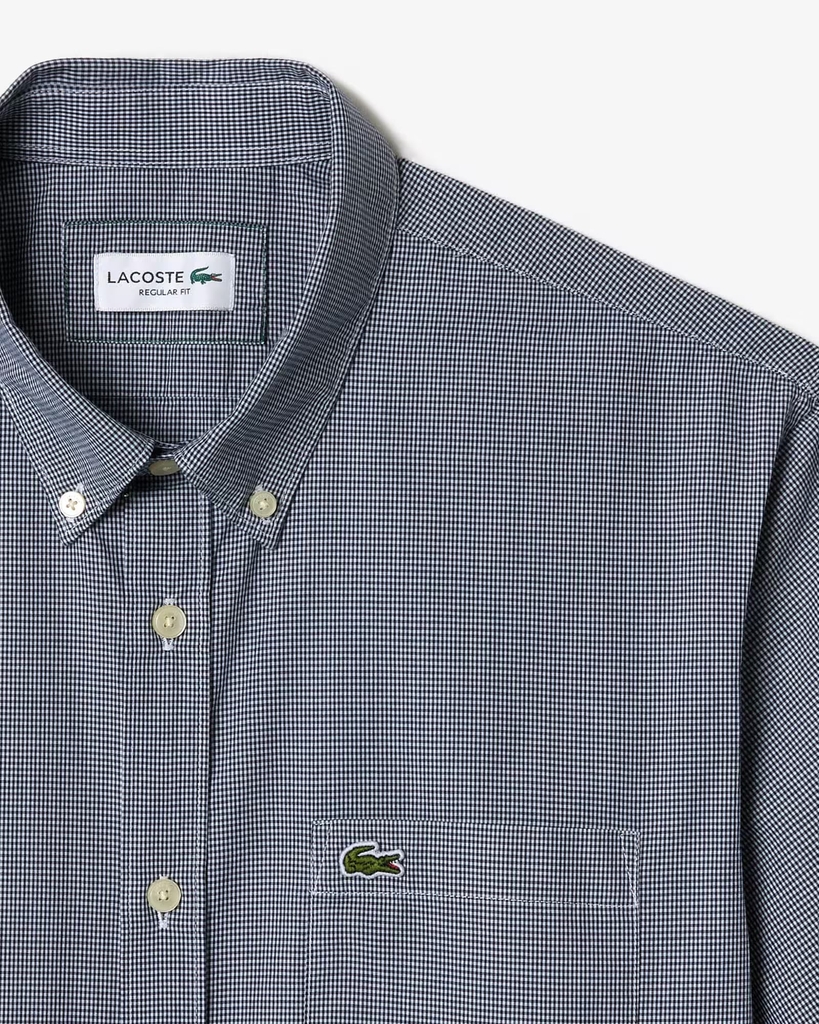 Áo Sơ Mi Lacoste Chính hãng - Gingham Fit Short-Sleeve Shirt - Màu Xanh | JapanSport CH5622-51-522