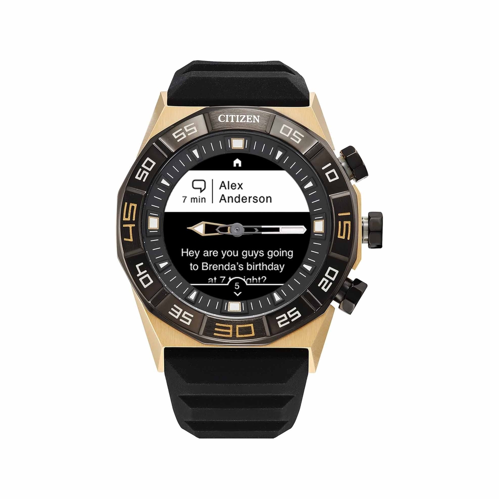 Đồng Hồ Chính Hãng Citizen - CZ Smart PQ2 Hybrid Smartwatch 45mm - JX2009-03E - Màu Đen/vàng - Nam | JapanSport