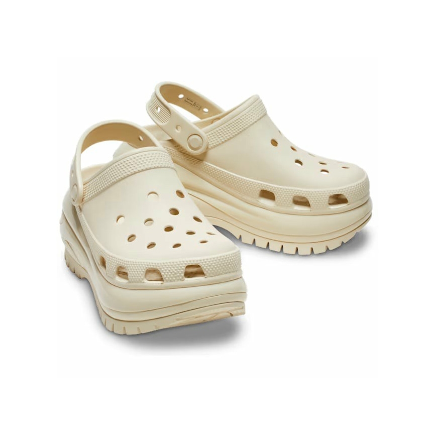 Dép Crocs Chính Hãng - Mega Crush Clogs - Màu be | JapanSport 207988-2Y2