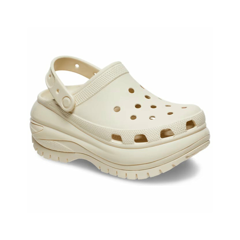 Dép Crocs Chính Hãng - Mega Crush Clogs - Màu be | JapanSport 207988-2Y2