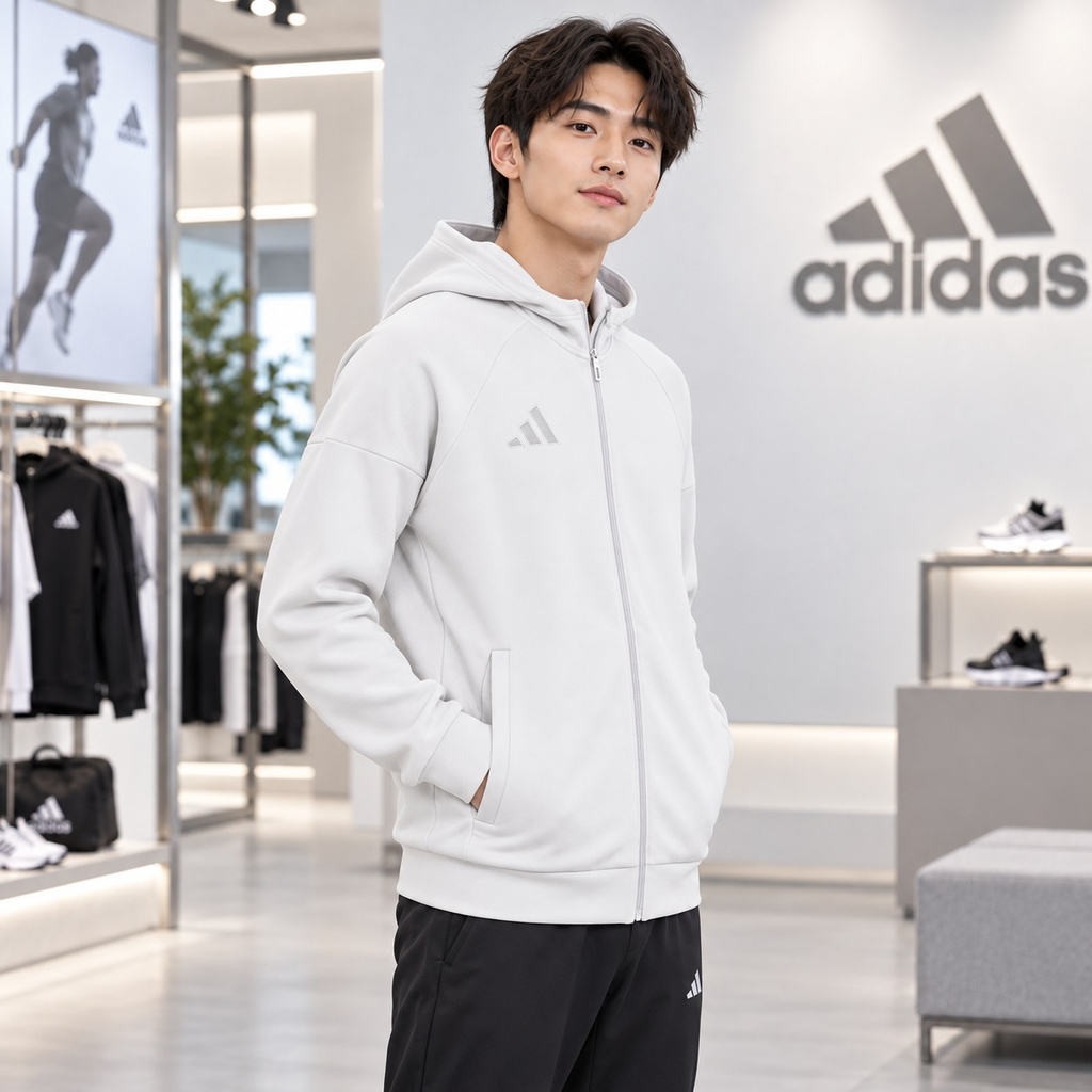 Áo Hoodie Nam Adidas - Tiro 25 Full-Zip Hoodie - Màu Trắng | JapanSport JC5130