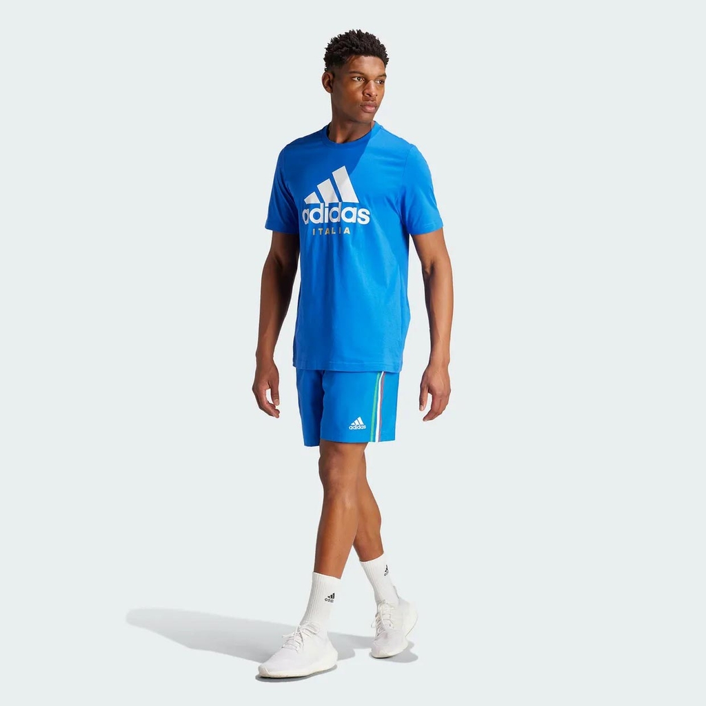 Áo Phông Adidas Nam Chính Hãng - Italy DNA Graphic Tee - Màu Xanh | JapanSport IS0617