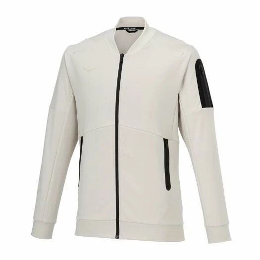 Áo Khoác Mizuno Chính Hãng - Soft Stretch Jacket - Màu Kem | JapanSport 32MCB00546