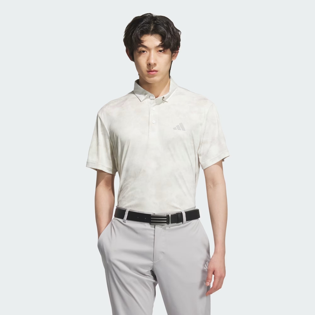 Áo Polo nam Adidas Chính Hãng - Short-Sleeve Printed Pattern - Màu Trắng Kem | JapanSport JE7142
