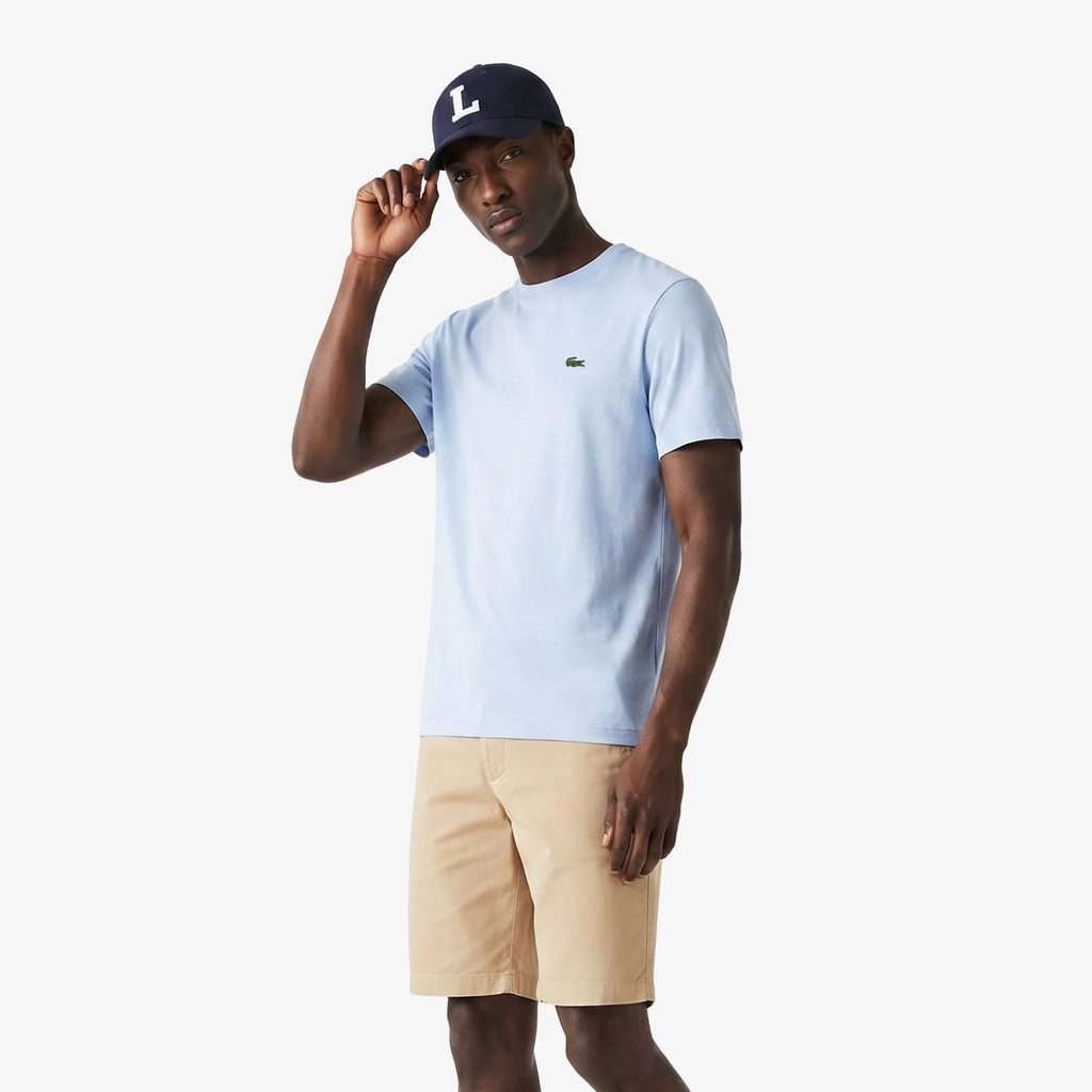 Áo Phông Lacoste nam Chính hãng - Regular Fit Crew Neck T-Shirt - Màu Xanh Nhạt | JapanSport TH5133-51-HBA