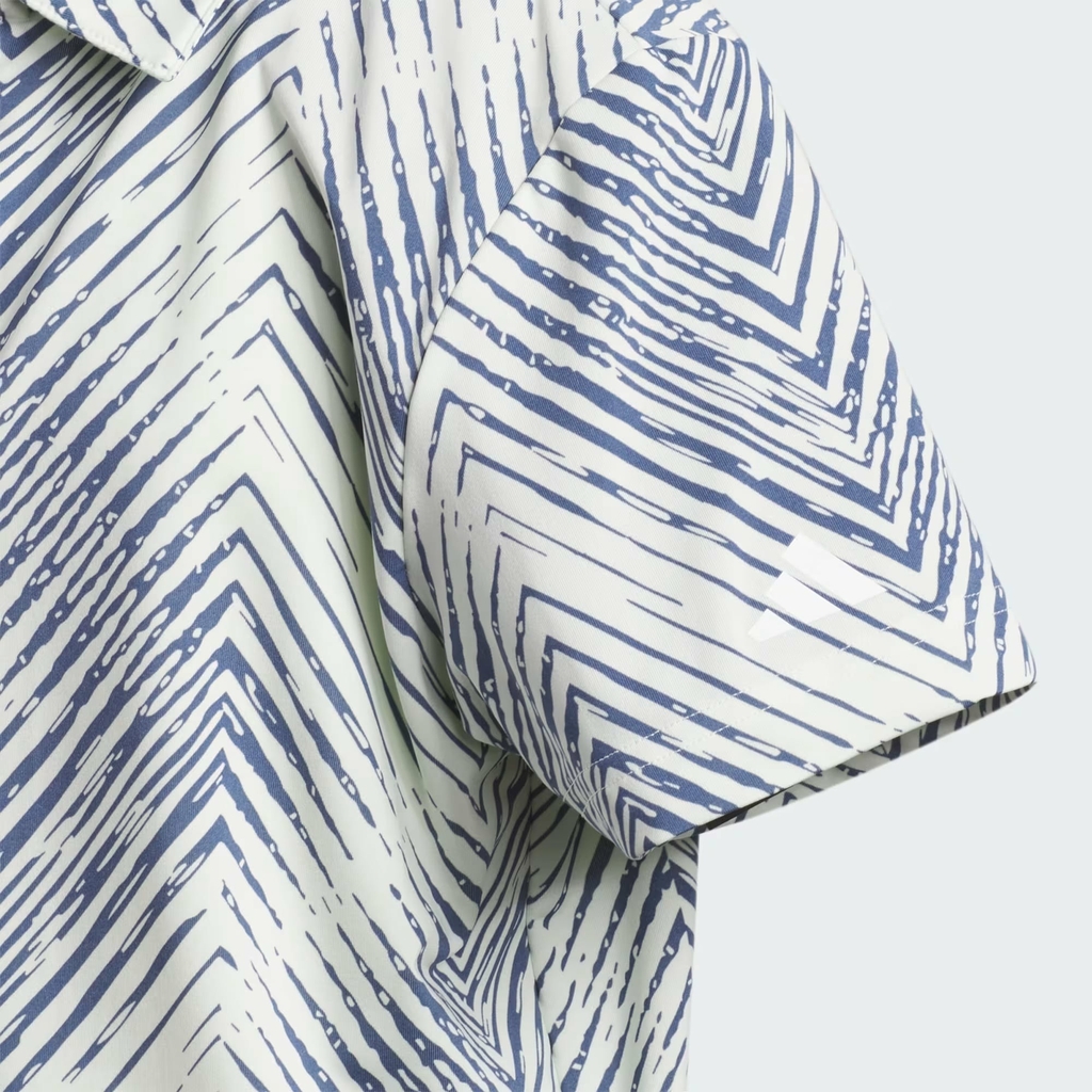 Áo Polo Adidas Trẻ em Chính Hãng - Kids Scripted Herringbone - Màu Trắng Xanh | JapanSport IM8255