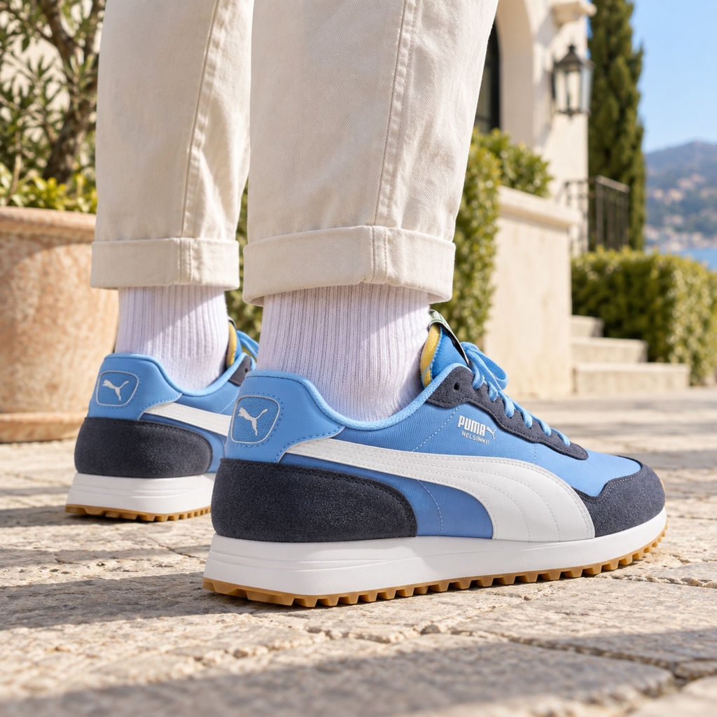 Giày Puma Chính Hãng -  Helsinki G | Regal Blue / Deep Navy / Gum | JapanSport 312158-05