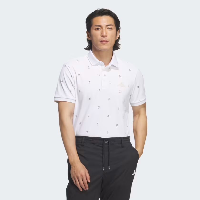 Áo Polo Adidas Nam Chính Hãng - MONOGRUM SHORT-SLEEVE - Màu TRẮNG | JapanSport  JY8222