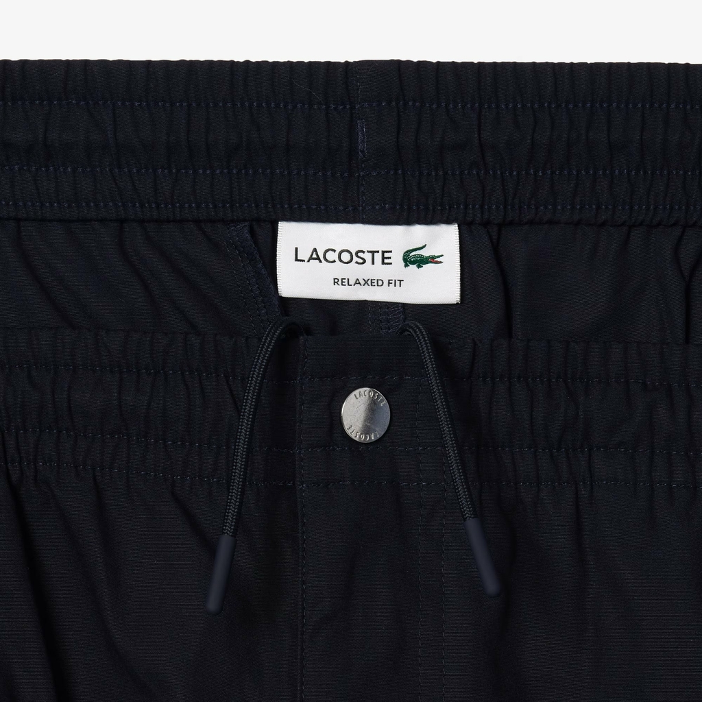 Quần Short Lacoste Chính hãng - Relaxed Fit Poplin - Màu Abysm Blue | JapanSport GH7220-51-HDE