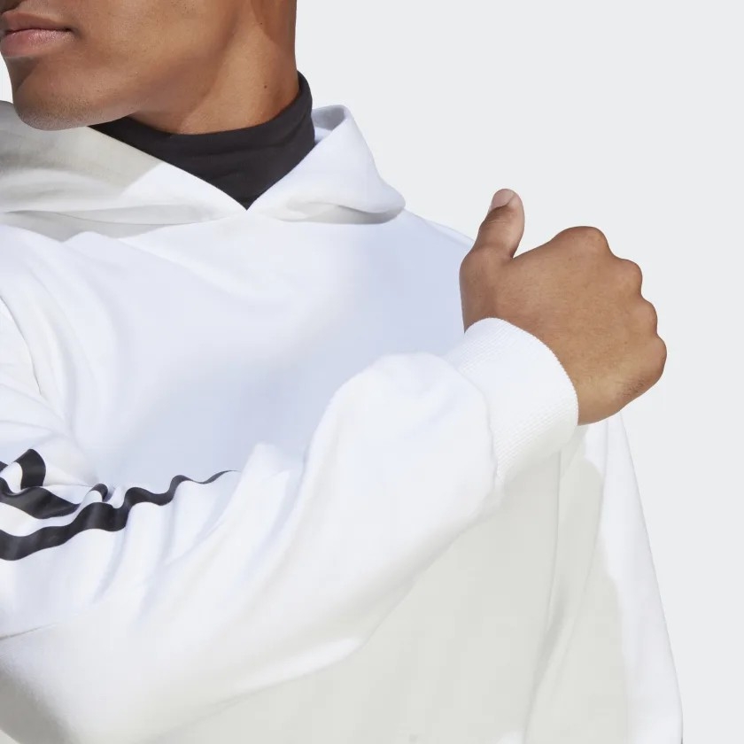 Áo Khoác Adidas Nam Chính Hãng - FUTURE ICONS 3-STRIPES HOODIE - Trắng | JapanSport IC6720