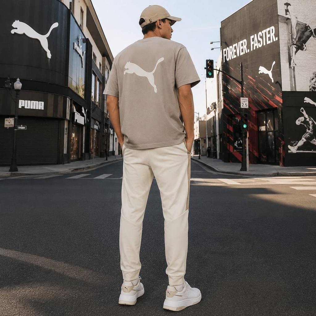 Quần Dài Puma Chính Hãng - Puma EVOSTRIPE Warm Pants - Màu Trắng | JapanSport 684113-87
