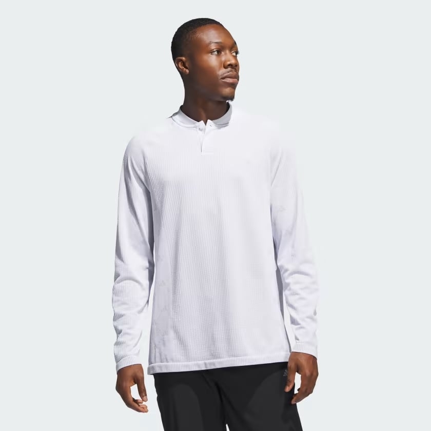 Áo Polo Adidas Nam Chính Hãng - Ultimate365 Tour PRIMEKNIT Long Sleeve - Màu Trắng | JapanSport IL9637