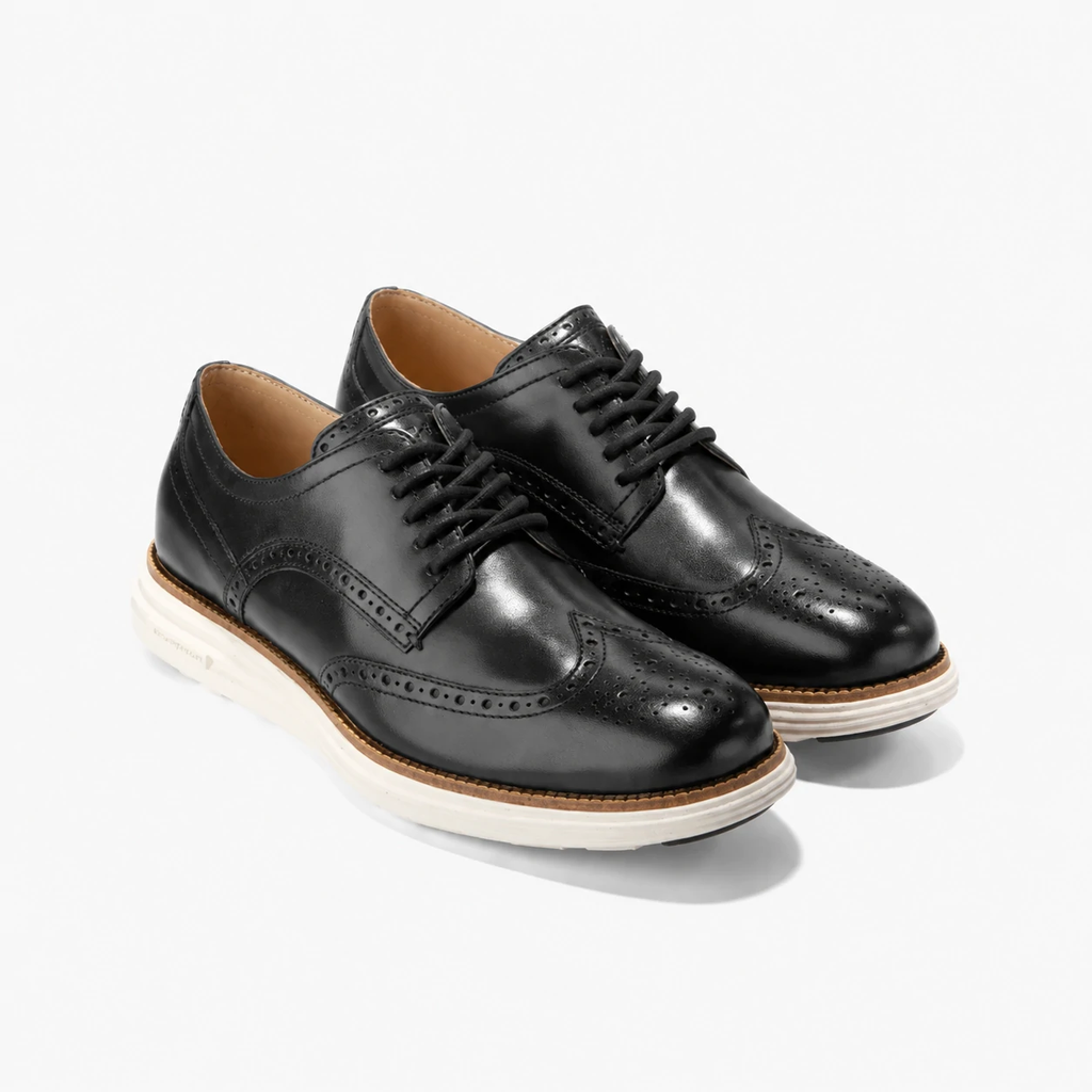 Giày Cole Haan Nam Chính Hãng - ØriginalGrand Remastered Wingtip Oxfords - Màu Đen | JapanSport C39598