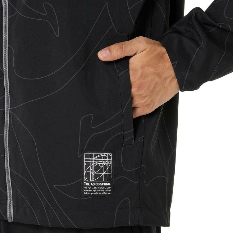 Áo Khoác Asics Chính Hãng - Cool Graphic Summer Woven  - Màu Đen | JapanSport 2031E988-001