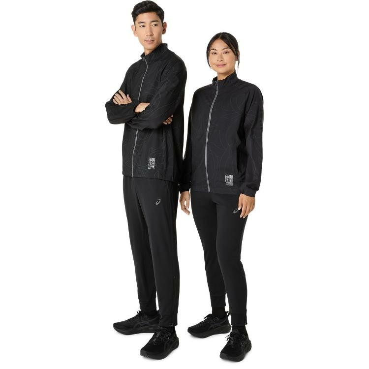 Áo Khoác Asics Chính Hãng - Cool Graphic Summer Woven  - Màu Đen | JapanSport 2031E988-001