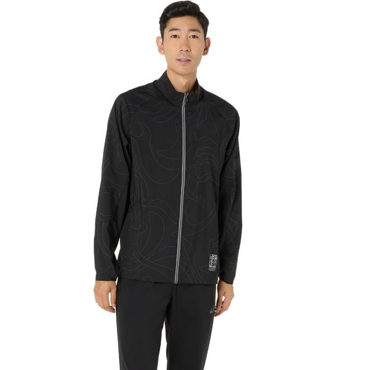 Áo Khoác Asics Chính Hãng - Cool Graphic Summer Woven  - Màu Đen | JapanSport 2031E988-001