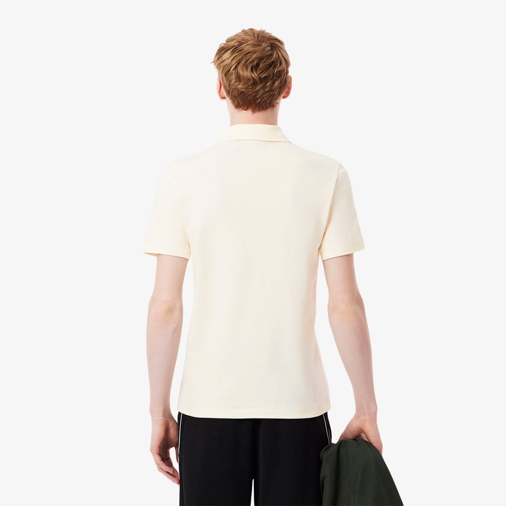 Áo Polo Lacoste Chính hãng - Slim Fit Cotton Polo Shirt - Màu Kem | JapanSport DH0732-51-ARS