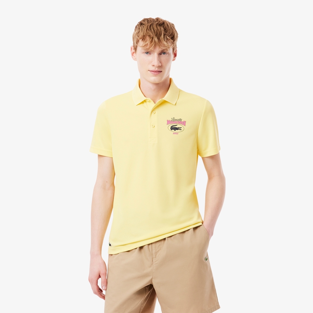 Áo Polo Lacoste Nam Chính hãng - Miami Open Dry Polo - Màu Vàng | JapanSport DH8632-51-107
